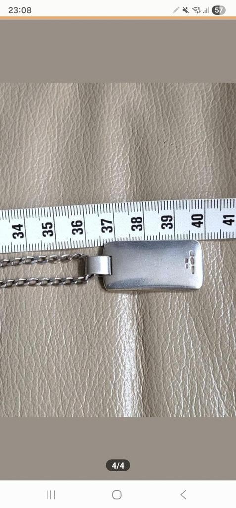 Mooien zilveren ketting met hanger van 925, Ophalen