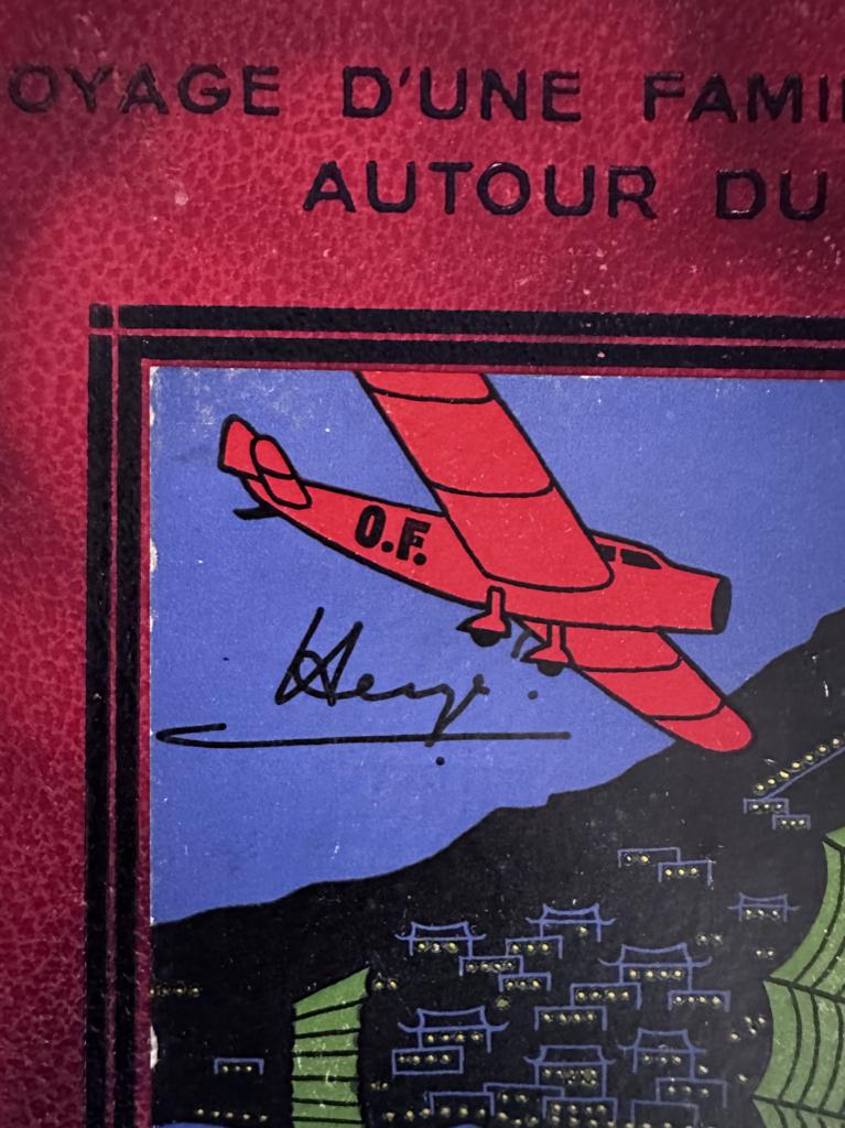 Casterman—L'Oiseau de France —Album gesigneerd door Hergé, Gelezen, Eén stripboek, Ophalen of Verzenden, HERGE