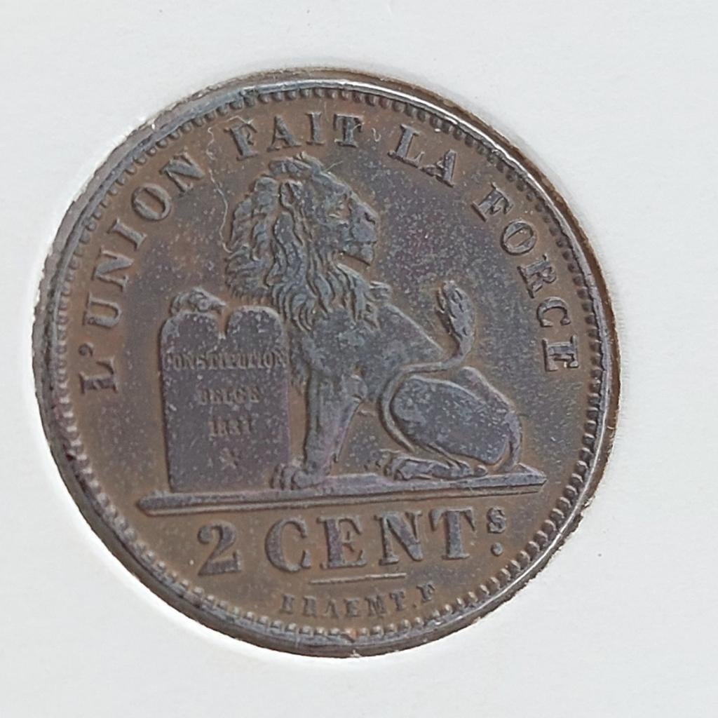 + Rare! Pièce de monnaie / Belgique / 2 Centimes / 1914 FR, Enlèvement ou Envoi, Monnaie en vrac
