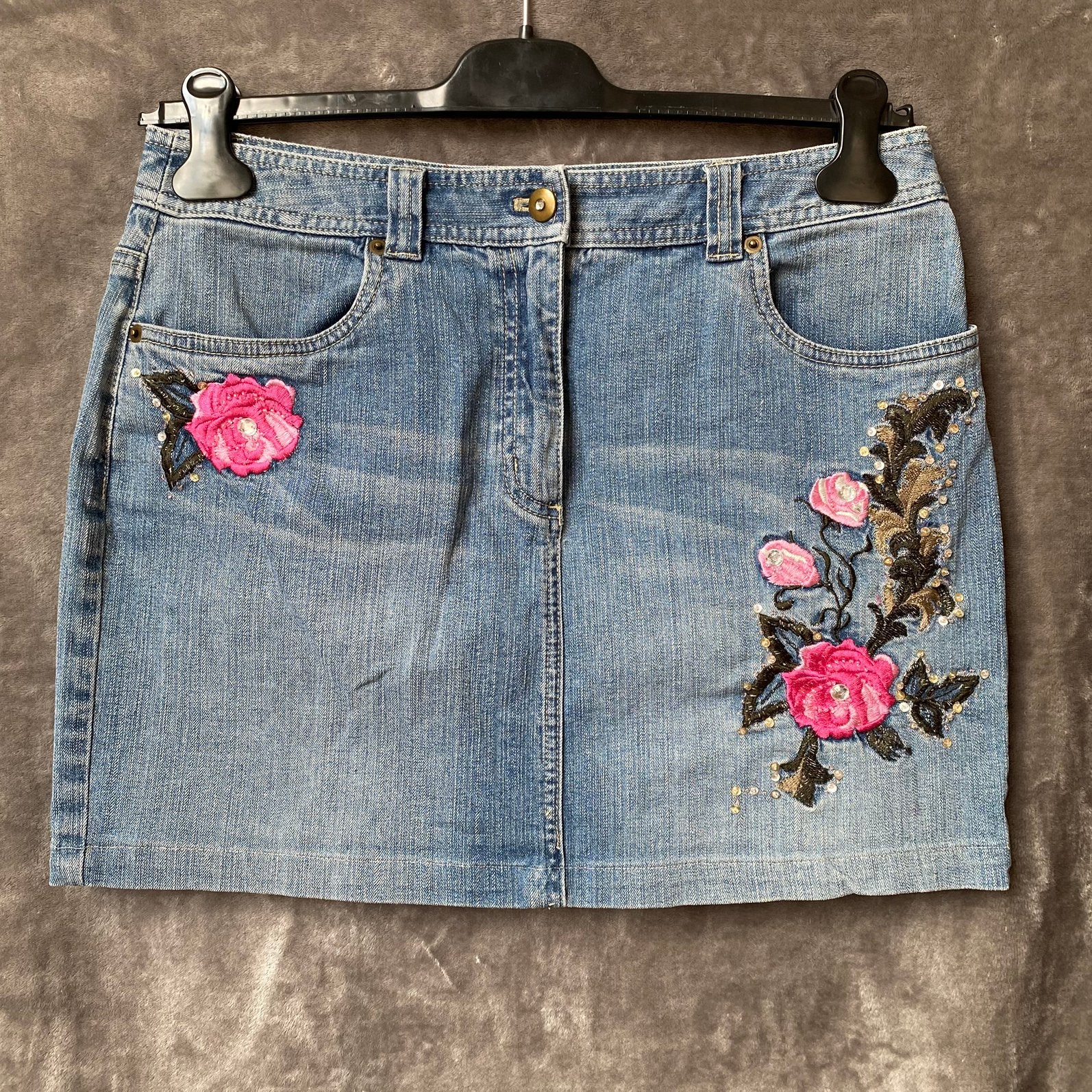 Jeansrok Taifun Collection, Blauw, Maat 42/44 (L), Ophalen of Verzenden, Gedragen