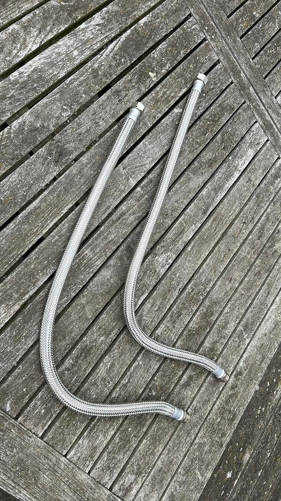 2x Flexibele slang 75cm : 15mm ID / 15mm UD schroefkoppeling, Ophalen, Zo goed als nieuw, Koper, Overige typen