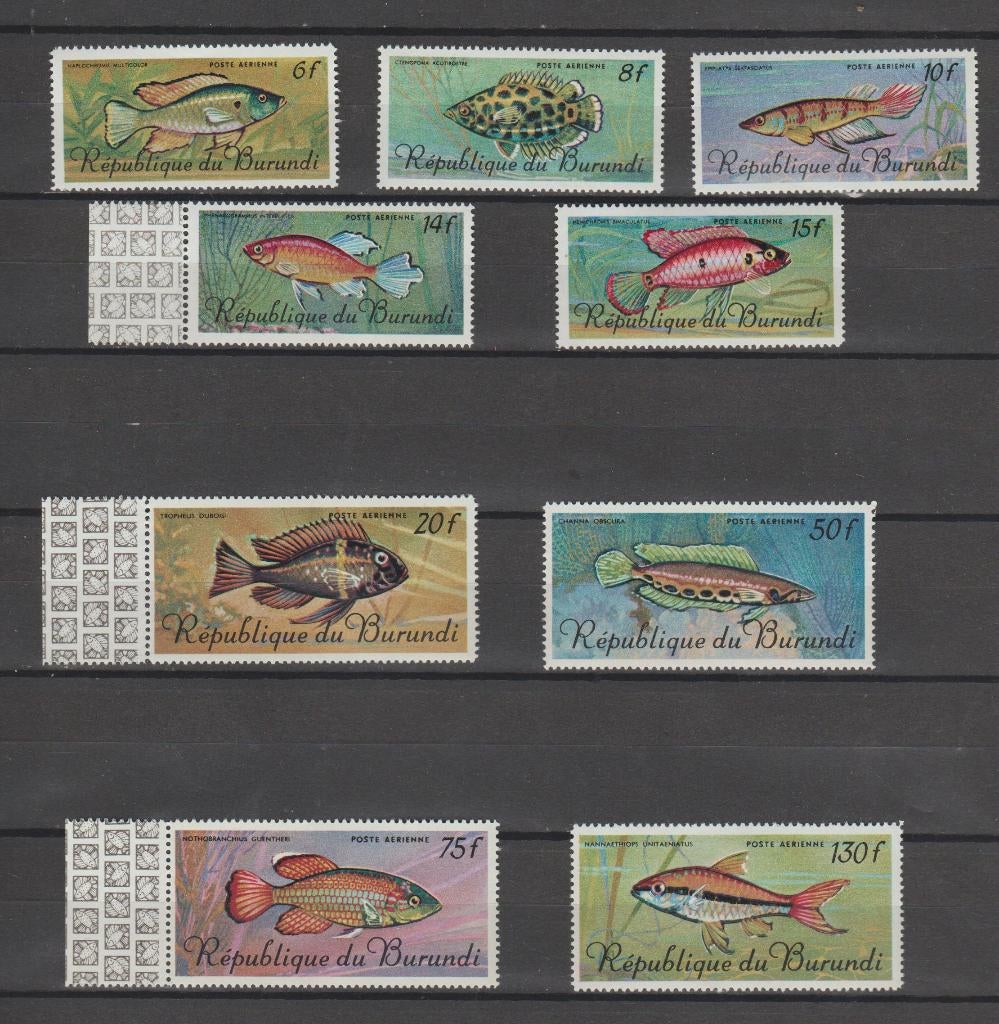 Burundi 1967 Pêche (II) Poste aérienne **, Timbres & Monnaies, Timbres | Afrique, Non oblitéré, Autres pays, Enlèvement ou Envoi