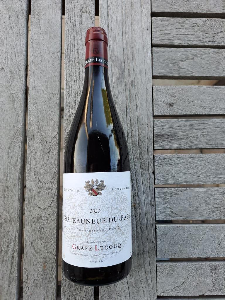 Chateauneuf du Pape 2021 - 7 flessen, Verzamelen, Wijnen, Ophalen, Frankrijk, Zo goed als nieuw, Rode wijn