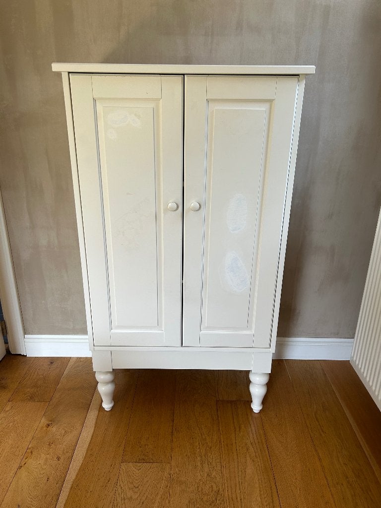 Hoge kast crème, Ophalen, Gebruikt, 50 tot 100 cm, 25 tot 50 cm