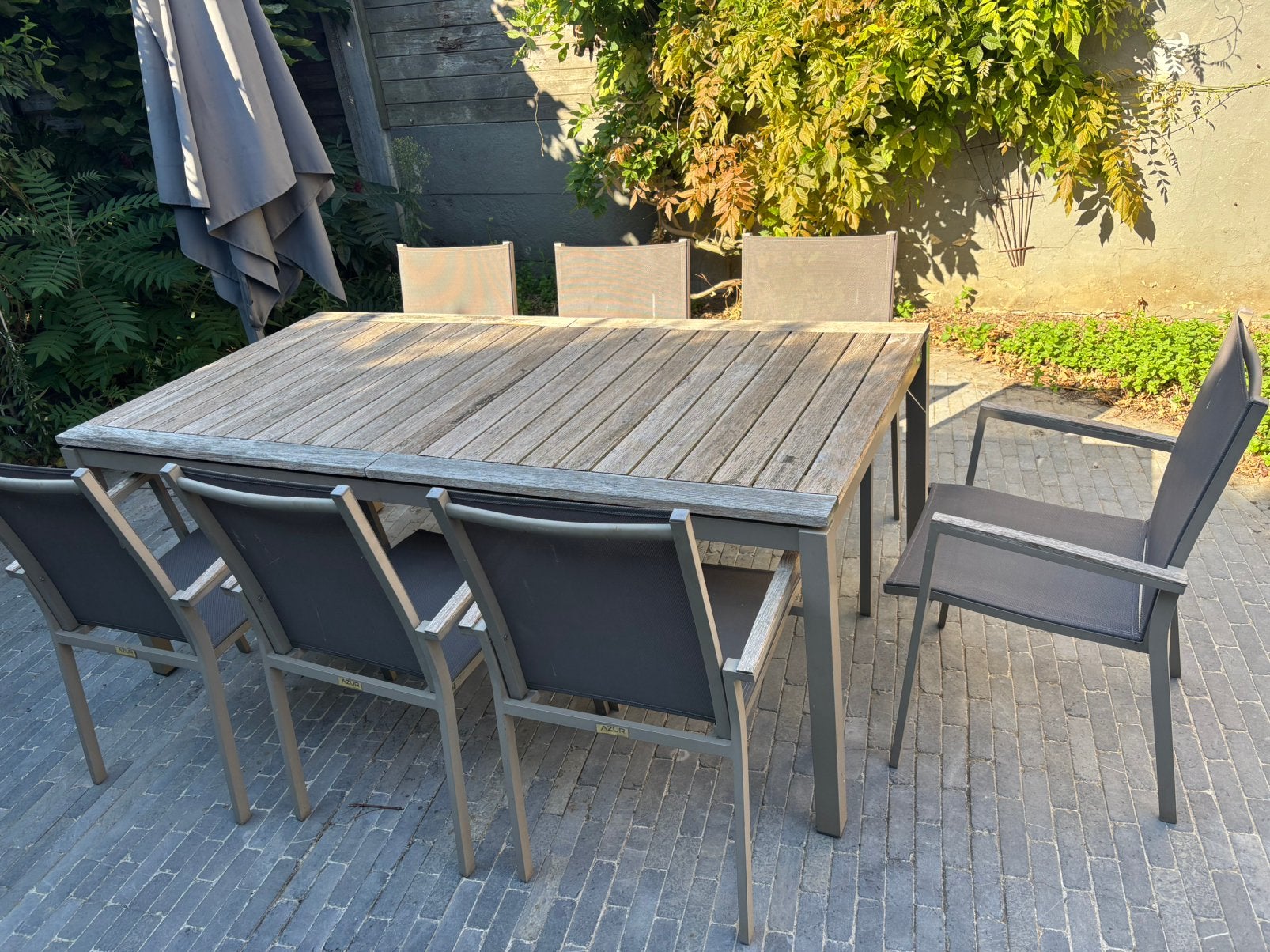Tuintafel met 6 stoelen, Enlèvement, Utilisé