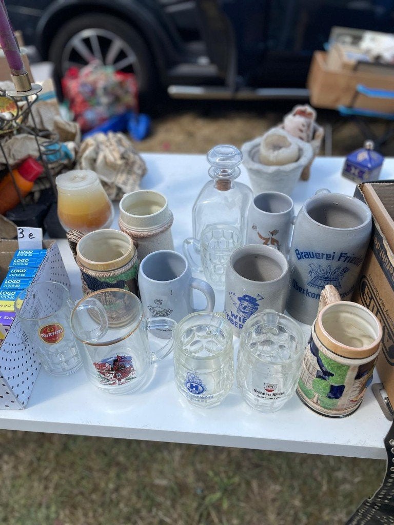 antieke drinkbekers, Ophalen