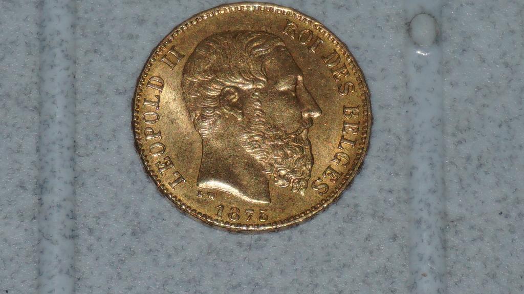 20 FR Goud, Leopold II (1875), Verzenden, Goud, Losse munt, Goud