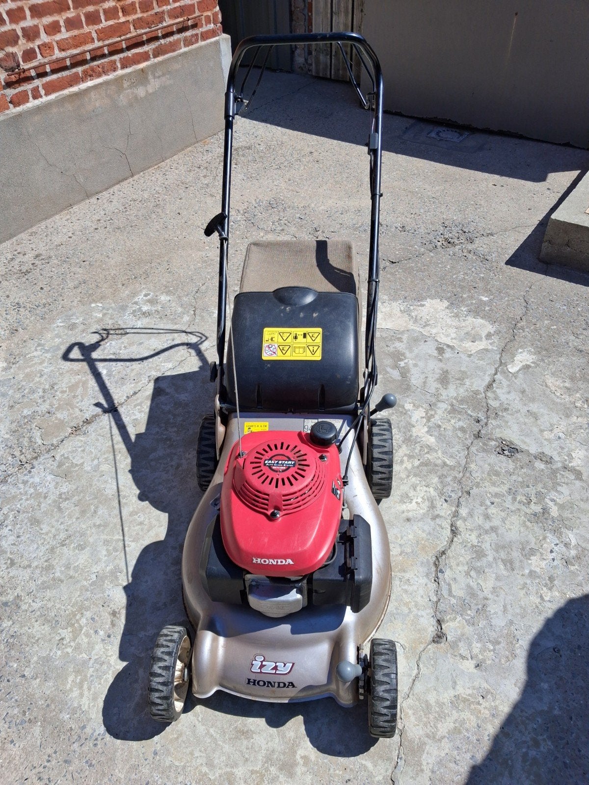 tondeuse honda izy autotractee, Enlèvement