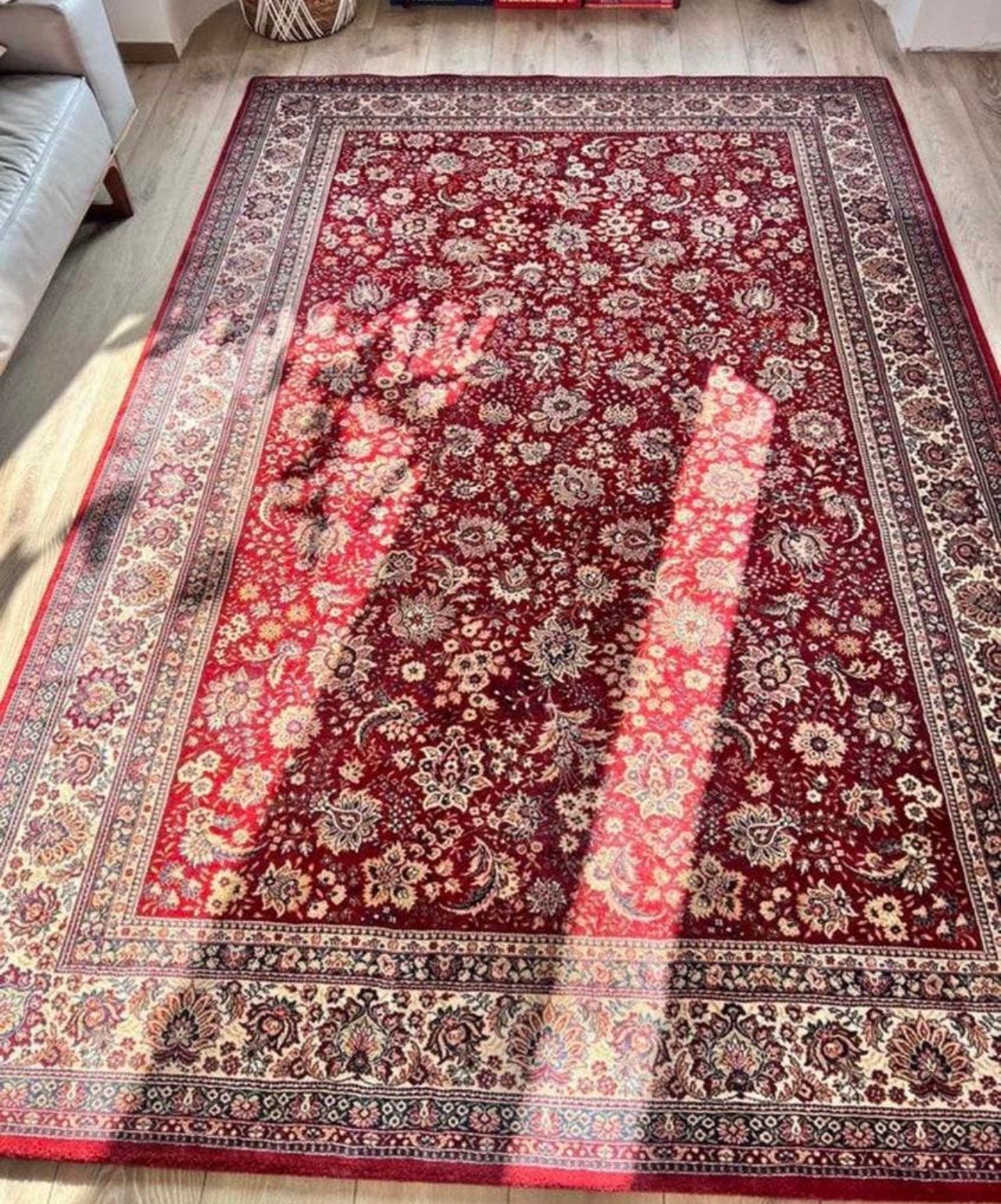 Tapis exclusif Lano Nain - 200300, Rouge, 150 à 200 cm, 150 à 200 cm, Carré