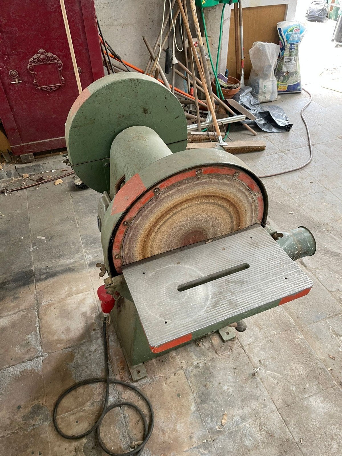 Professionele dubbele schuurmachine houtbewerking - werkend, Bricolage & Construction, Outillage | Autres Machines, Enlèvement