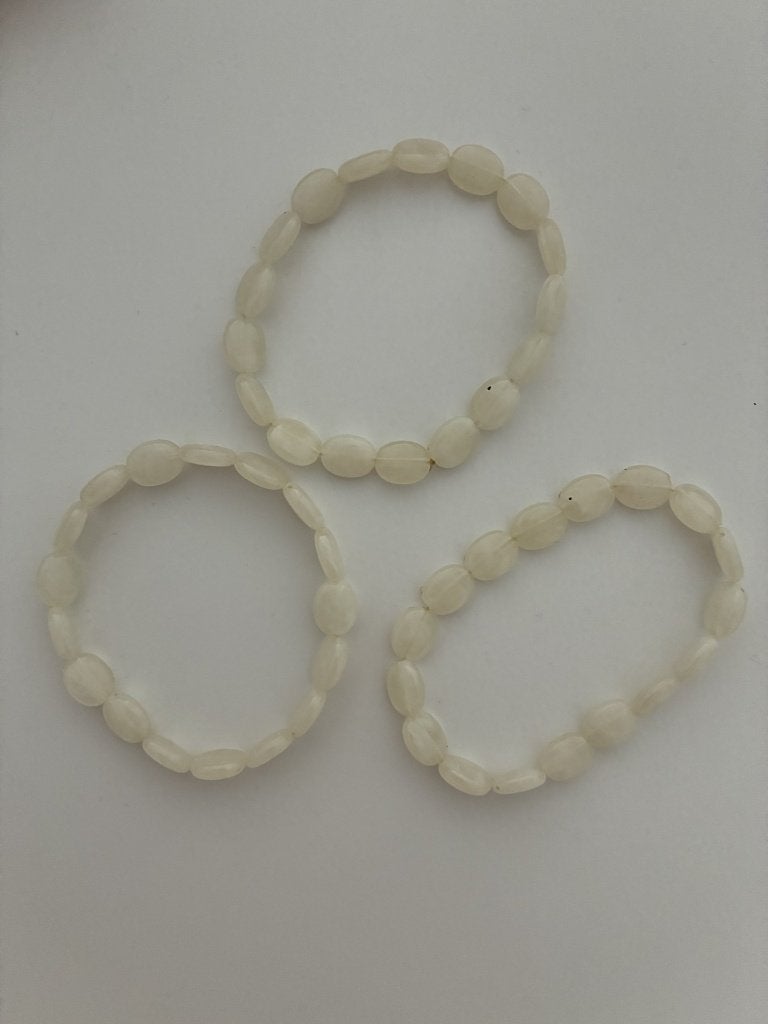 Bracelet blanc 3, Enlèvement ou Envoi, Comme neuf, Blanc, Synthétique ou Plastique