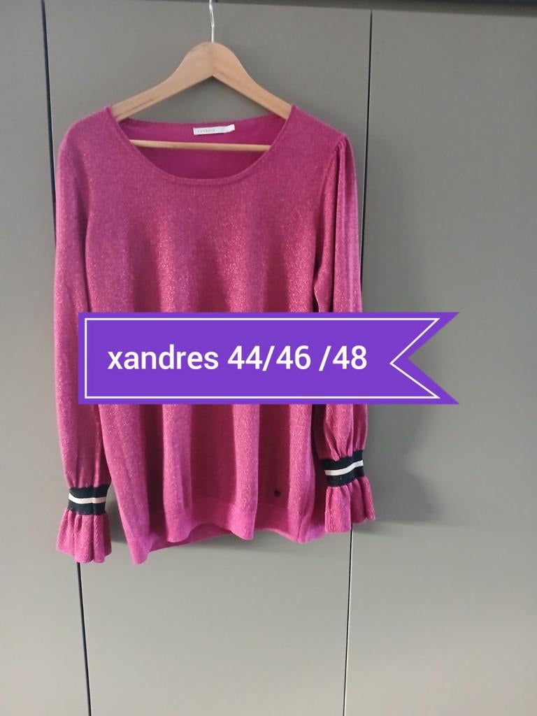 Zomertrui xandres 44/46 /48, Kleding | Dames, Truien en Vesten, Verzenden, Maat 46/48 (XL) of groter, Zo goed als nieuw, Roze