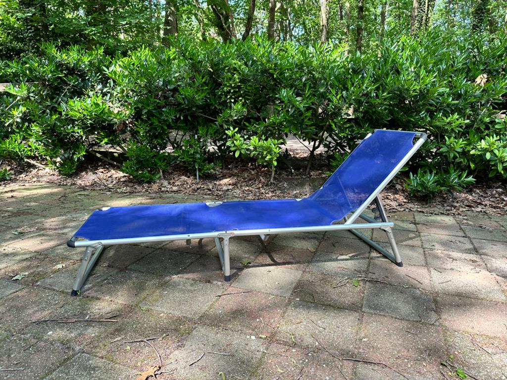 Veldbed of ligbed 195cm x 60cm, opklapbaar, Ophalen, Gebruikt, Verstelbaar