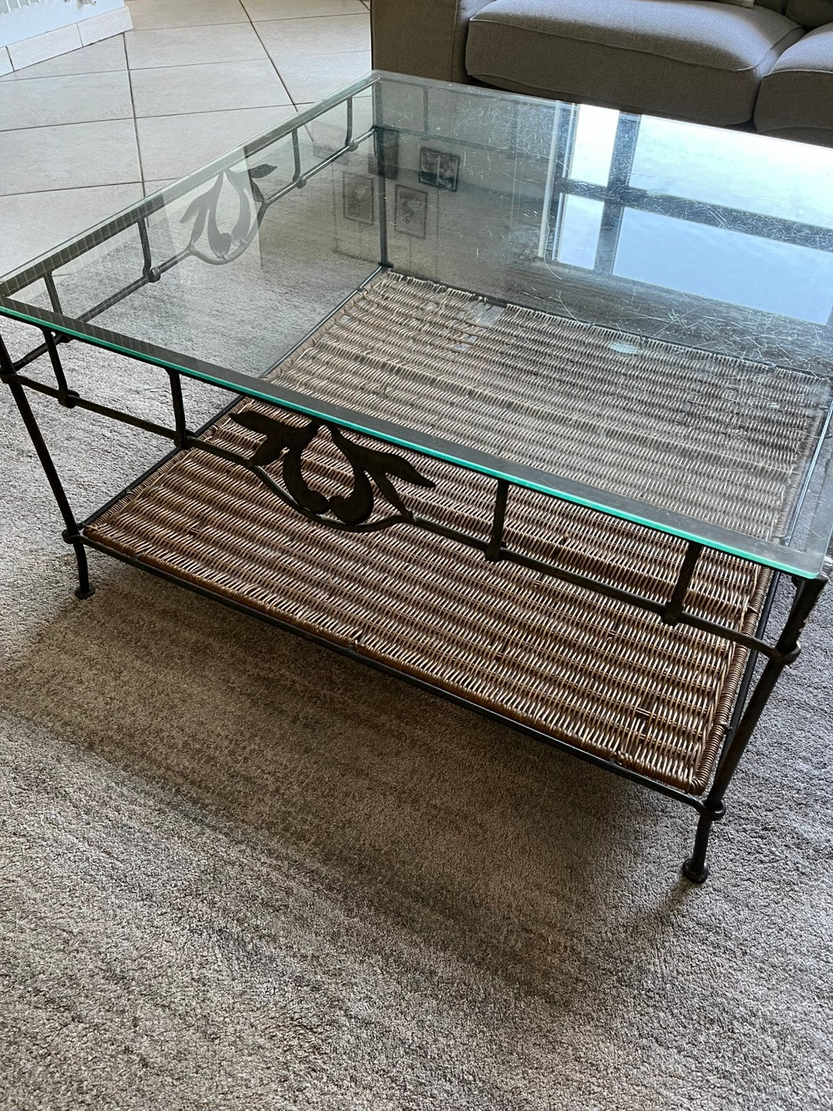 Op te knappen prachtig salontafel, Huis en Inrichting, Tafels | Salontafels, Ophalen, 50 – 75, Gebruikt, Metaal
