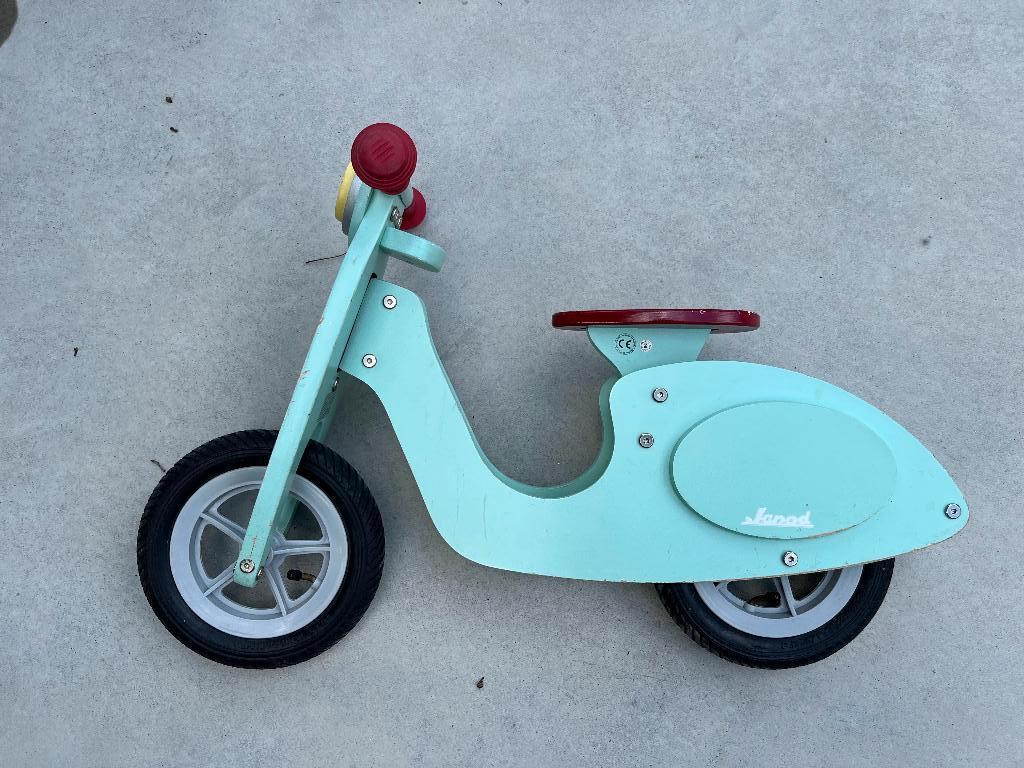 loopfiets Janod vespa mintgroen, Kinderen en Baby's, Ophalen, Gebruikt, Loopfiets