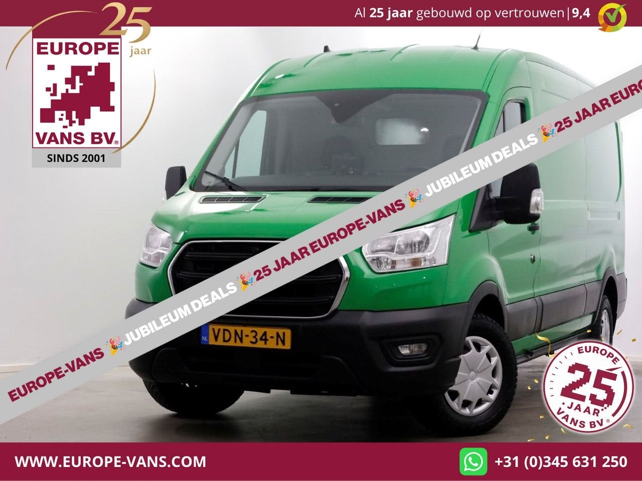 Ford Transit 350 2.0 TDCI 130pk E6 RWD L3H2 Trend Airco/Came, Autos, Camionnettes & Utilitaires, Achat, Entreprise, Diesel, Electronic Stability Program (ESP)