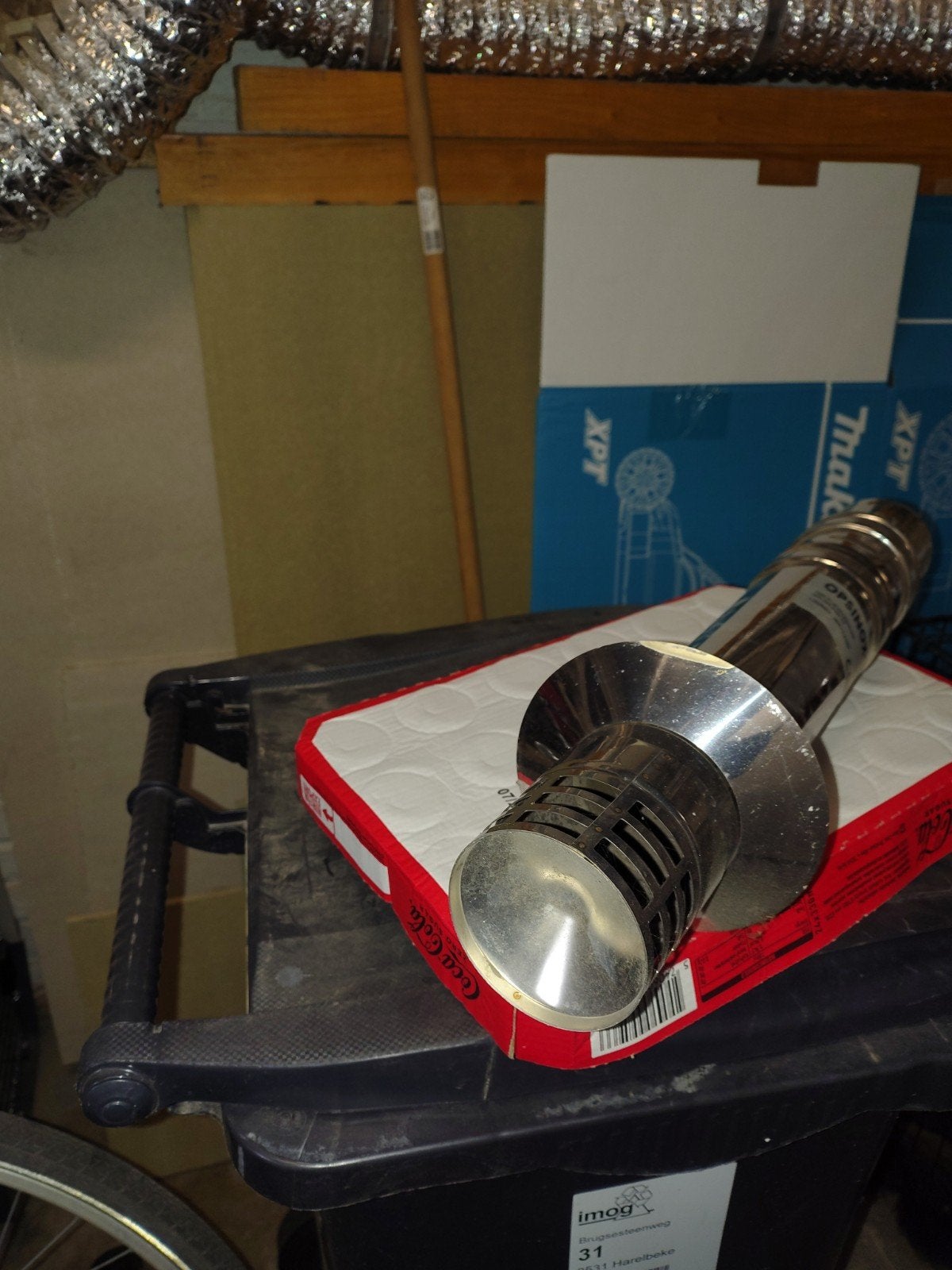 Muurdoorvoer 80mm, Ophalen, Pelletkachel