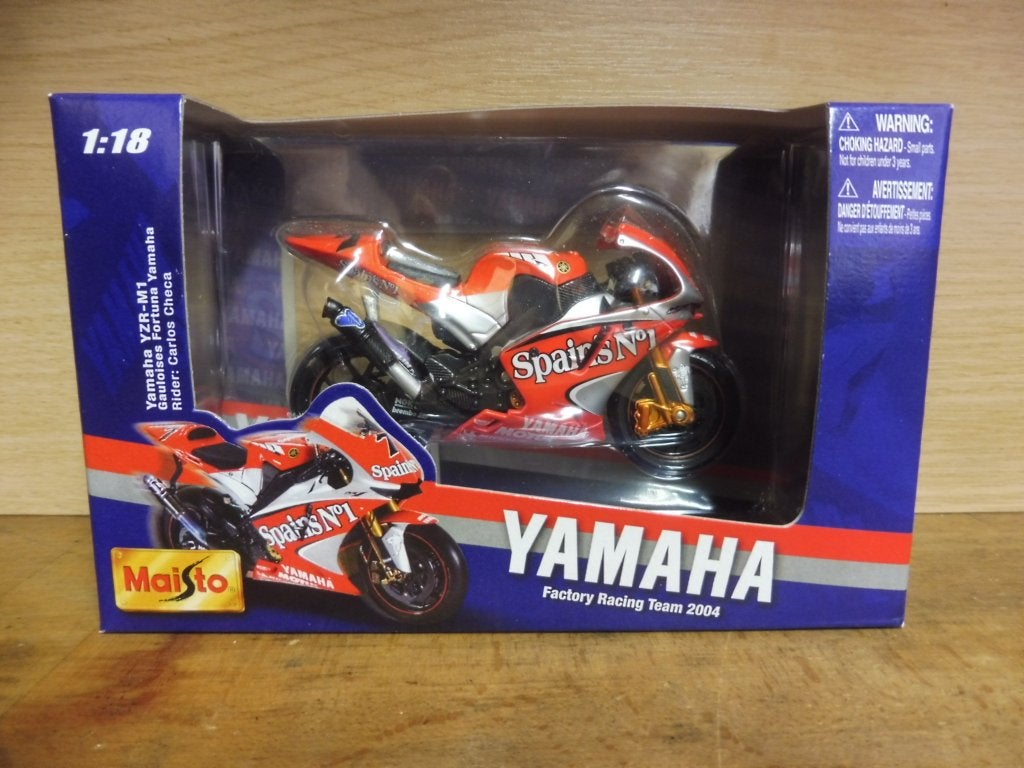 1:18 Maisto Moto Yamaha YZR-M1 2004 #7 Carlos Checa, Enlèvement ou Envoi, Comme neuf, Moteur, Maisto