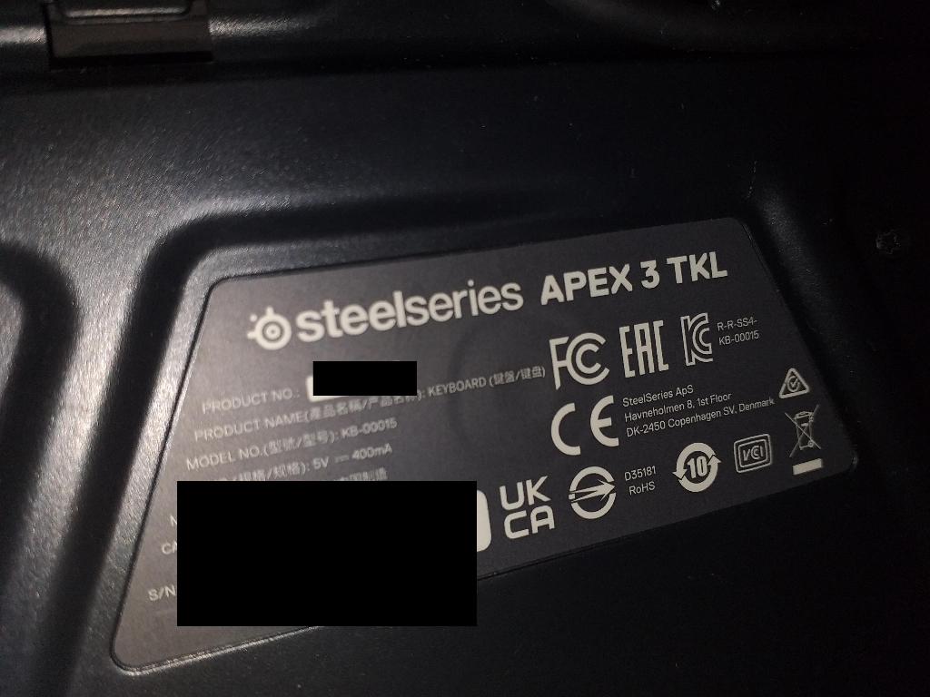 Clavier Steelseries Apex TKL3, Informatique & Logiciels, Claviers, Azerty, Utilisé, Steelseries, Filaire