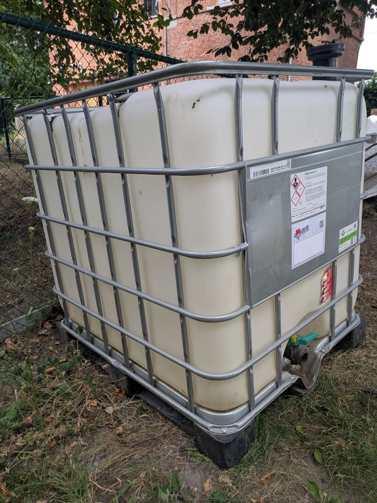 Watervat 1000l IBC container, Tuin en Terras, Ophalen