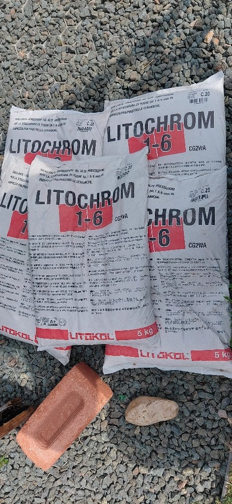 5x Litokol Litochrom 1-6 voegmortel – 5 kg per zak, Ophalen, Zo goed als nieuw