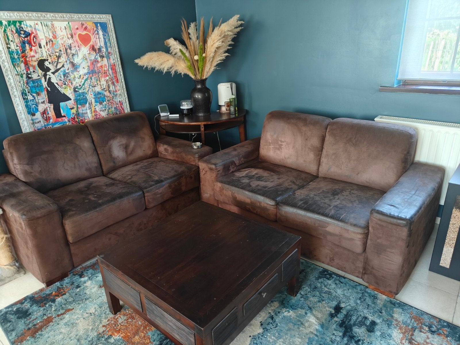 canapés, salon, fauteuils, Enlèvement, Utilisé, Synthétique