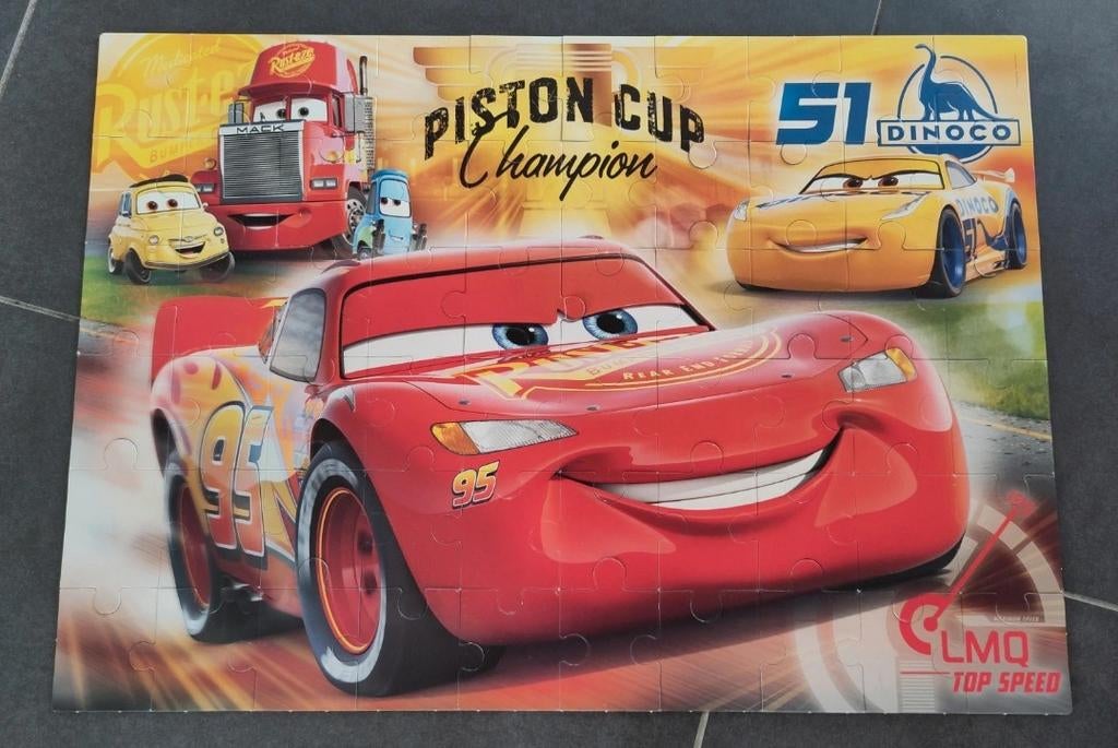 Cars puzzel 60 stukken, Kinderen en Baby's, Speelgoed | Kinderpuzzels, Ophalen of Verzenden, Meer dan 50 stukjes, Zo goed als nieuw