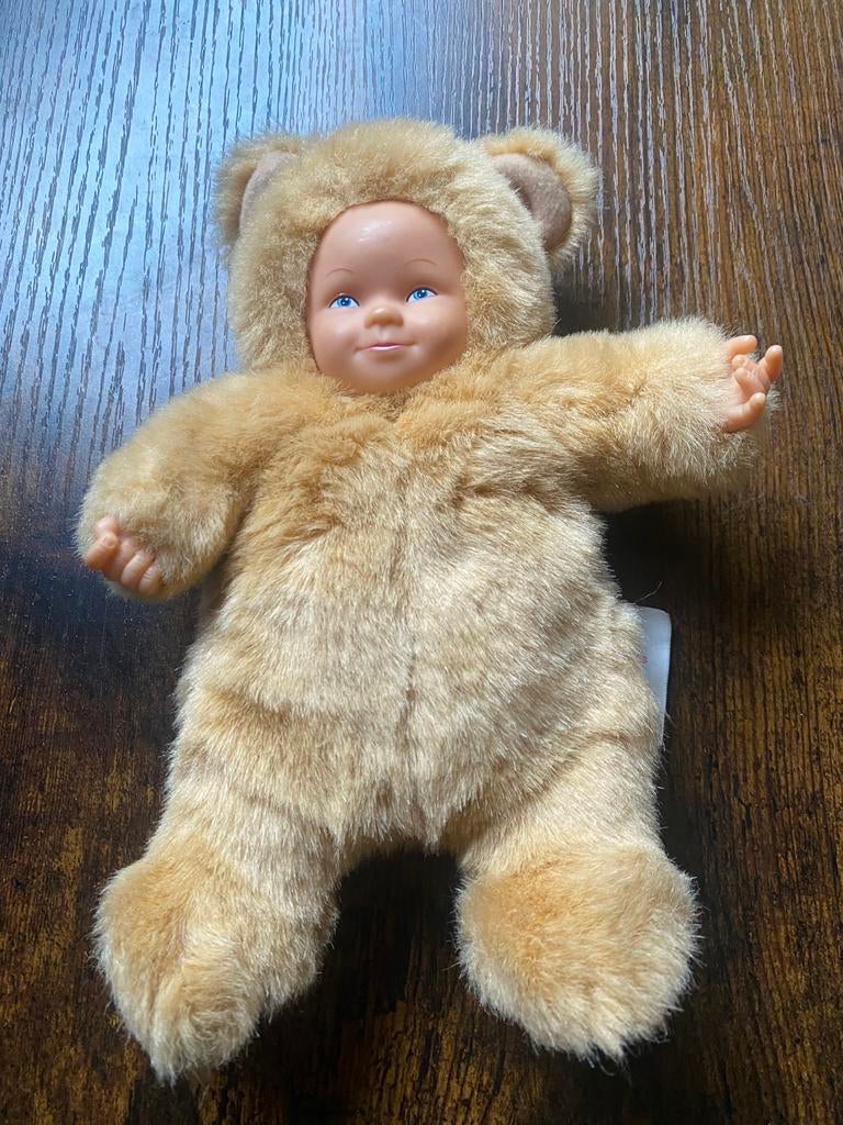 🔥 Anne Geddes - Baby Beer beige - 1998 - 23 cm, Kinderen en Baby's, Speelgoed | Knuffels en Pluche, Ophalen of Verzenden, Beige