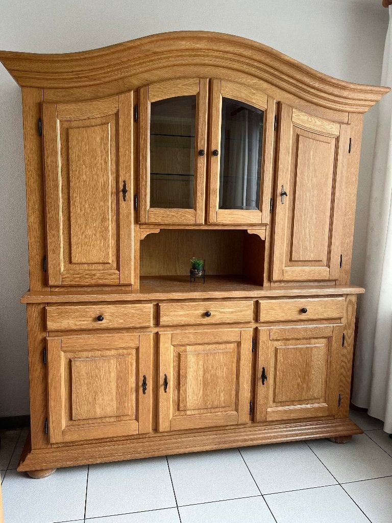 Magnifieke Grote Eikenhouten Kast, Ophalen, Eikenhout, Eikenhout, Met lade(s)