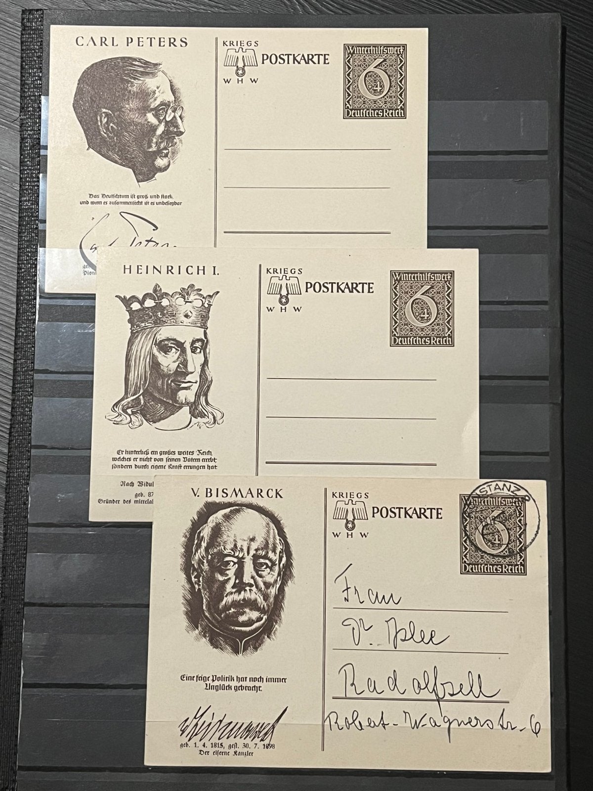 3 cartes postales originales  Kriegs Postkarte WHW  1940/41, Enlèvement ou Envoi
