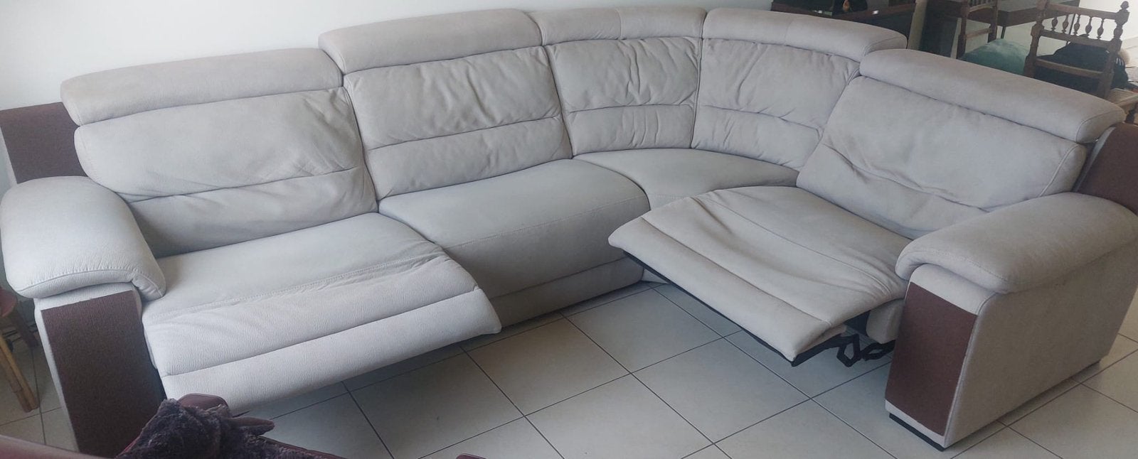 Hoekzetel te koop, Enlèvement, Comme neuf, Cuir