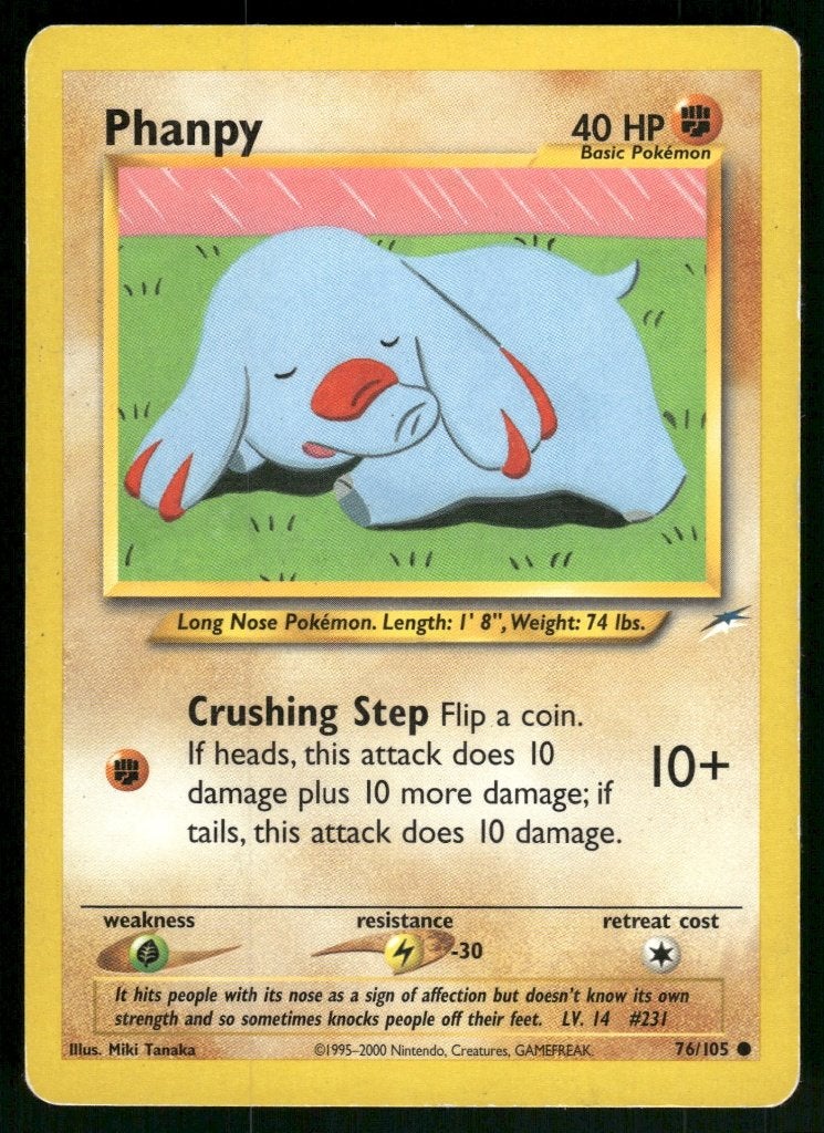Phanpy 76/105 - Neo Destiny (EX), Envoi, Utilisé