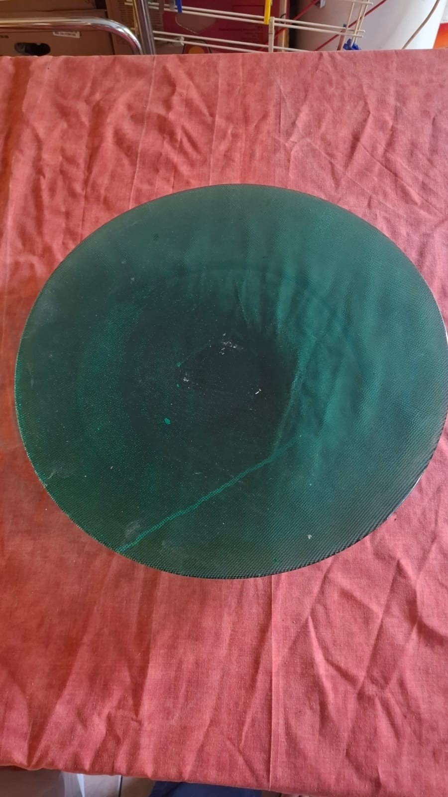 centre de table, Verre, Vert, Enlèvement, Utilisé