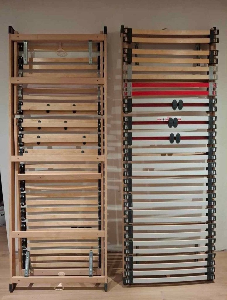 2 lattenbodems, Maison & Meubles, Chambre à coucher | Matelas & Sommiers, Enlèvement, Comme neuf, Deux personnes, Sommier