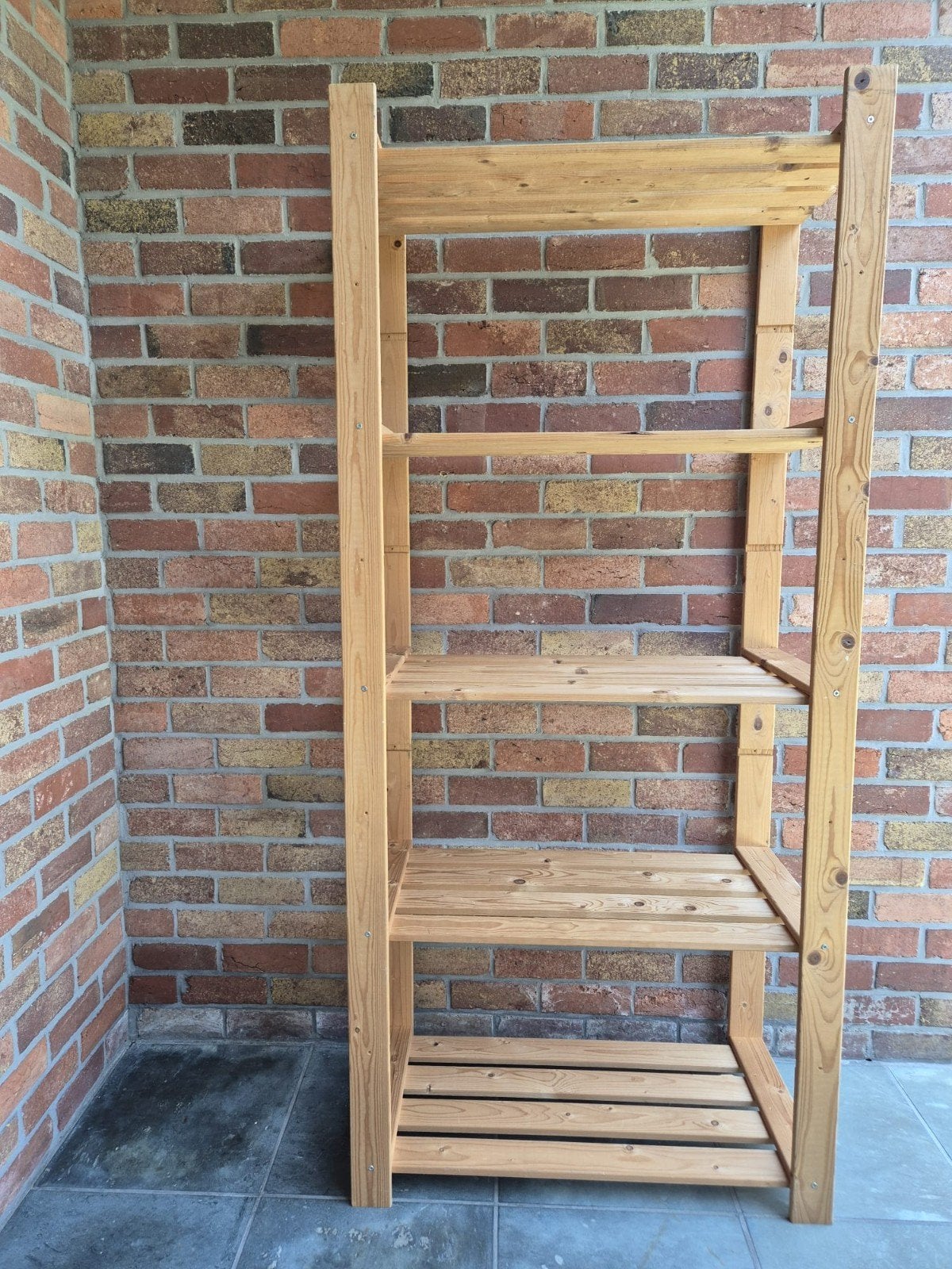 Houten opbergrek, Ophalen