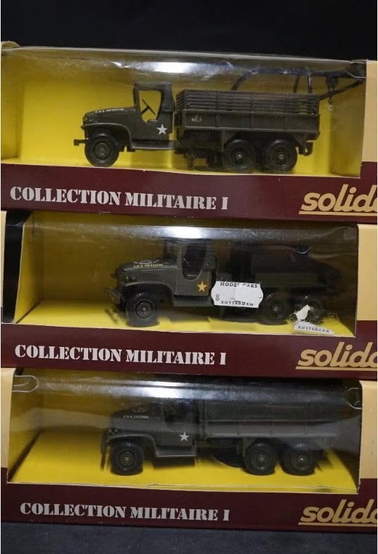 3 camions militaires GMC différents Solido - 1/50 - TOP, Enlèvement ou Envoi, Comme neuf