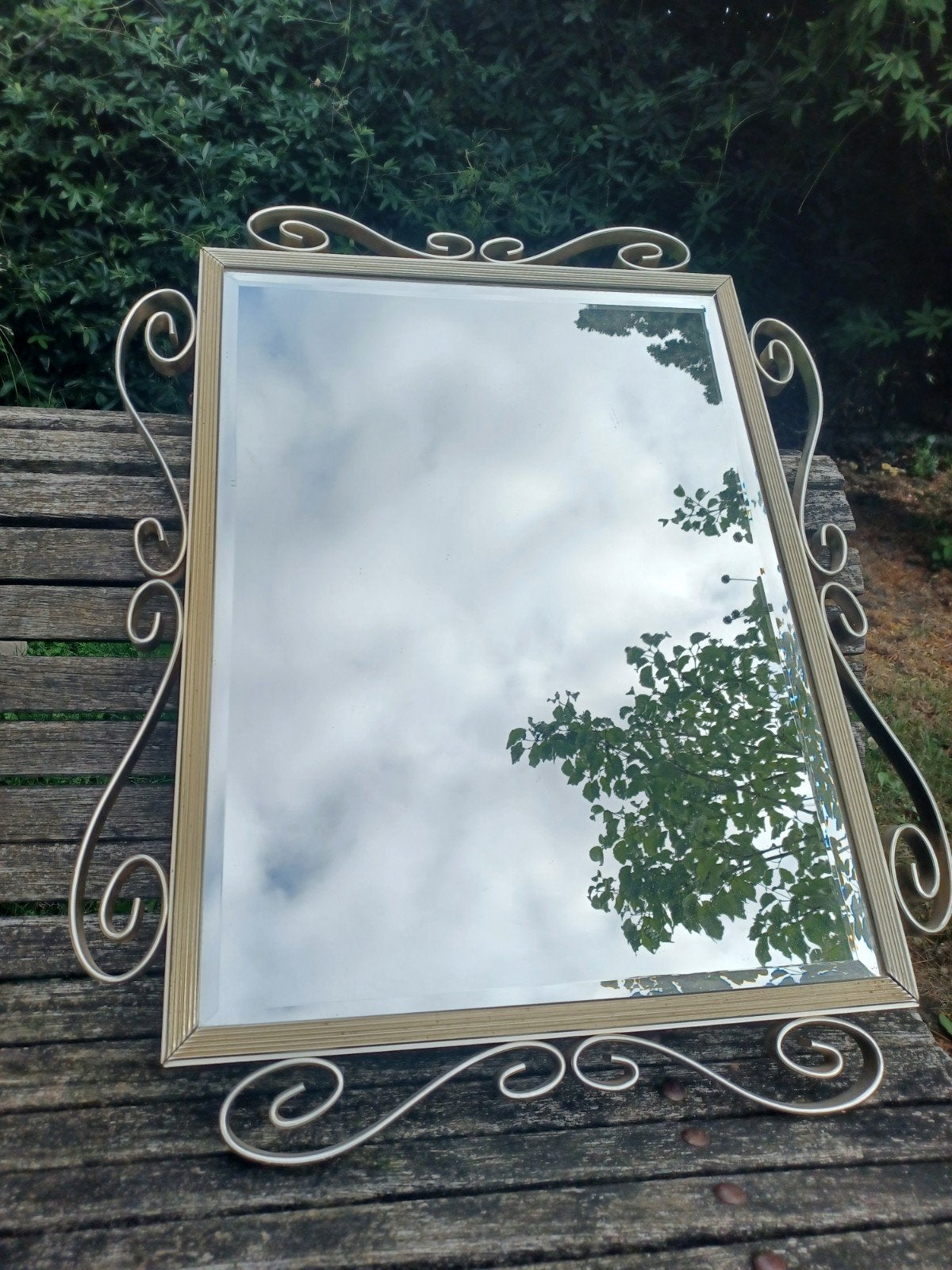 très beau miroir doré vintage 1958, Enlèvement