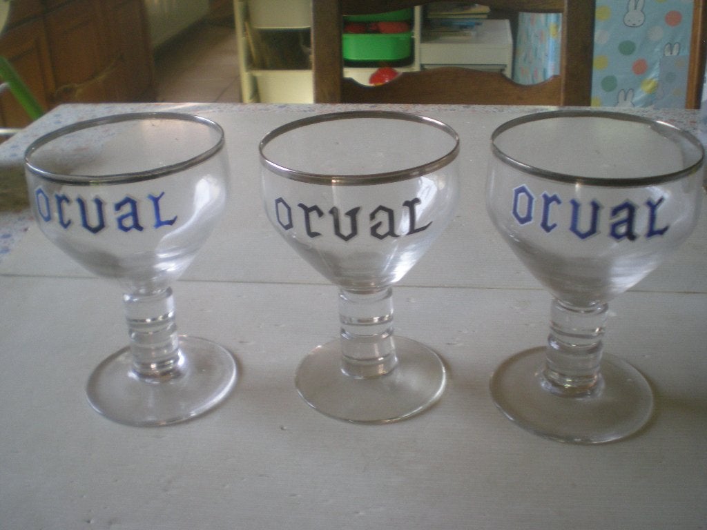 3 Orval glazen 10 euro voor de 3, Collections, Enlèvement, Comme neuf
