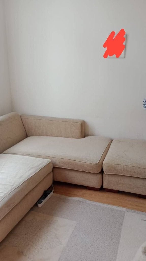 Canapé 4 places 90 euros, Maison & Meubles, Enlèvement, Utilisé, Tissus