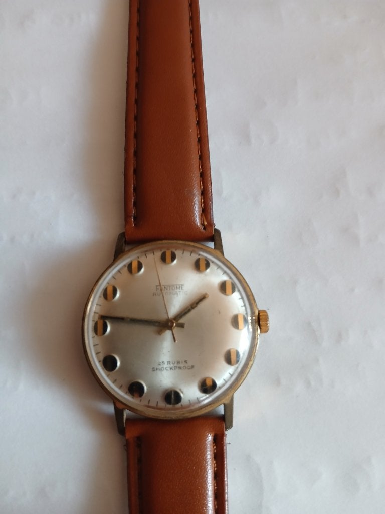 Montre vintage Fantome, Montre-bracelet, Autres marques, Enlèvement ou Envoi, Cuir