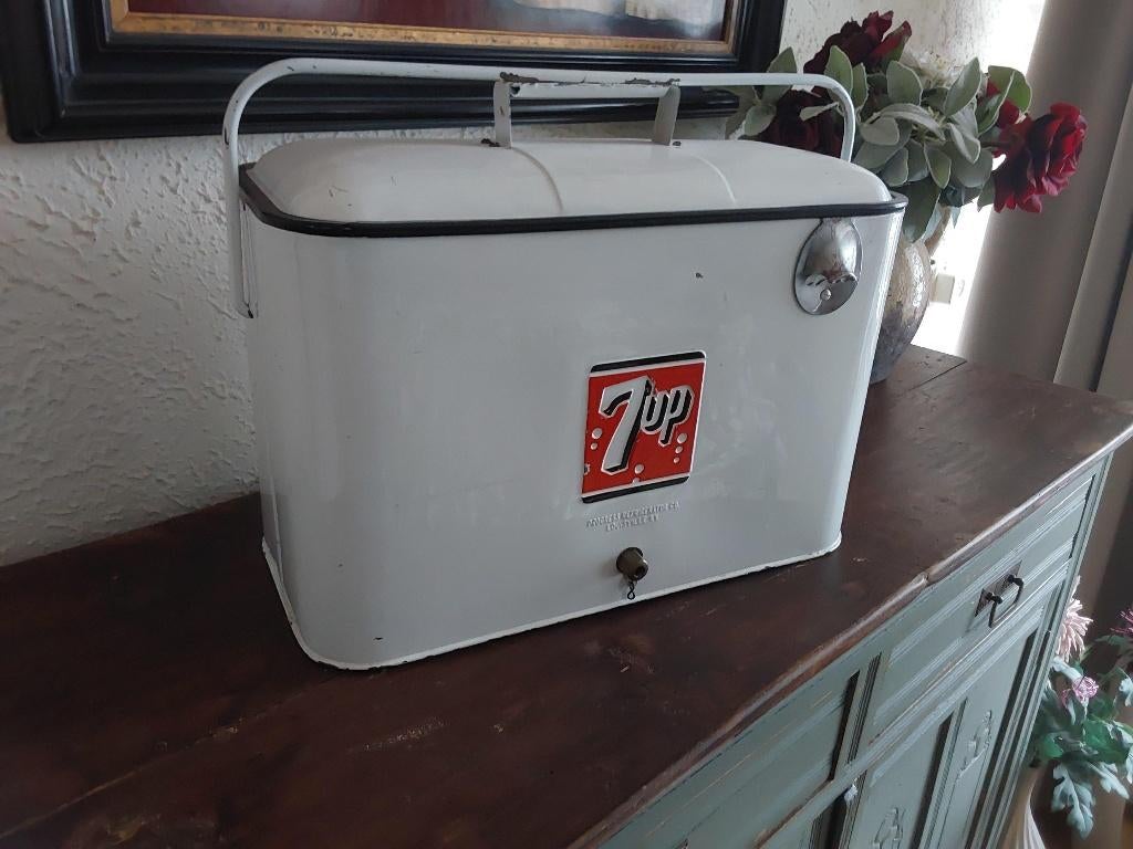 7-UP Koelbox - Airline Origineel +-1950, Verzamelen, Ophalen of Verzenden, Zo goed als nieuw, Gebruiksvoorwerp