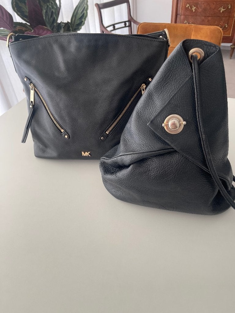 Lot d'un sac Michael Kors et un Nathan, Enlèvement ou Envoi, Comme neuf, Noir
