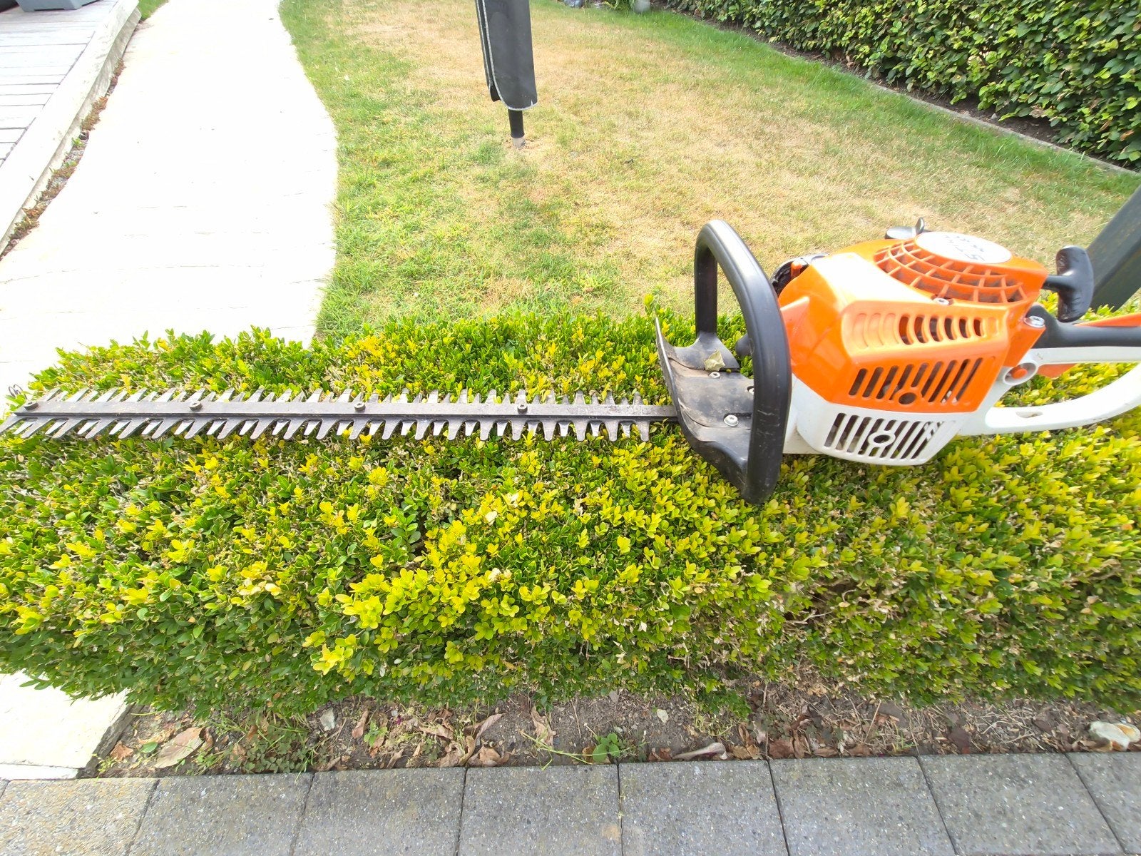 Stihl hs45, Ophalen, Benzine