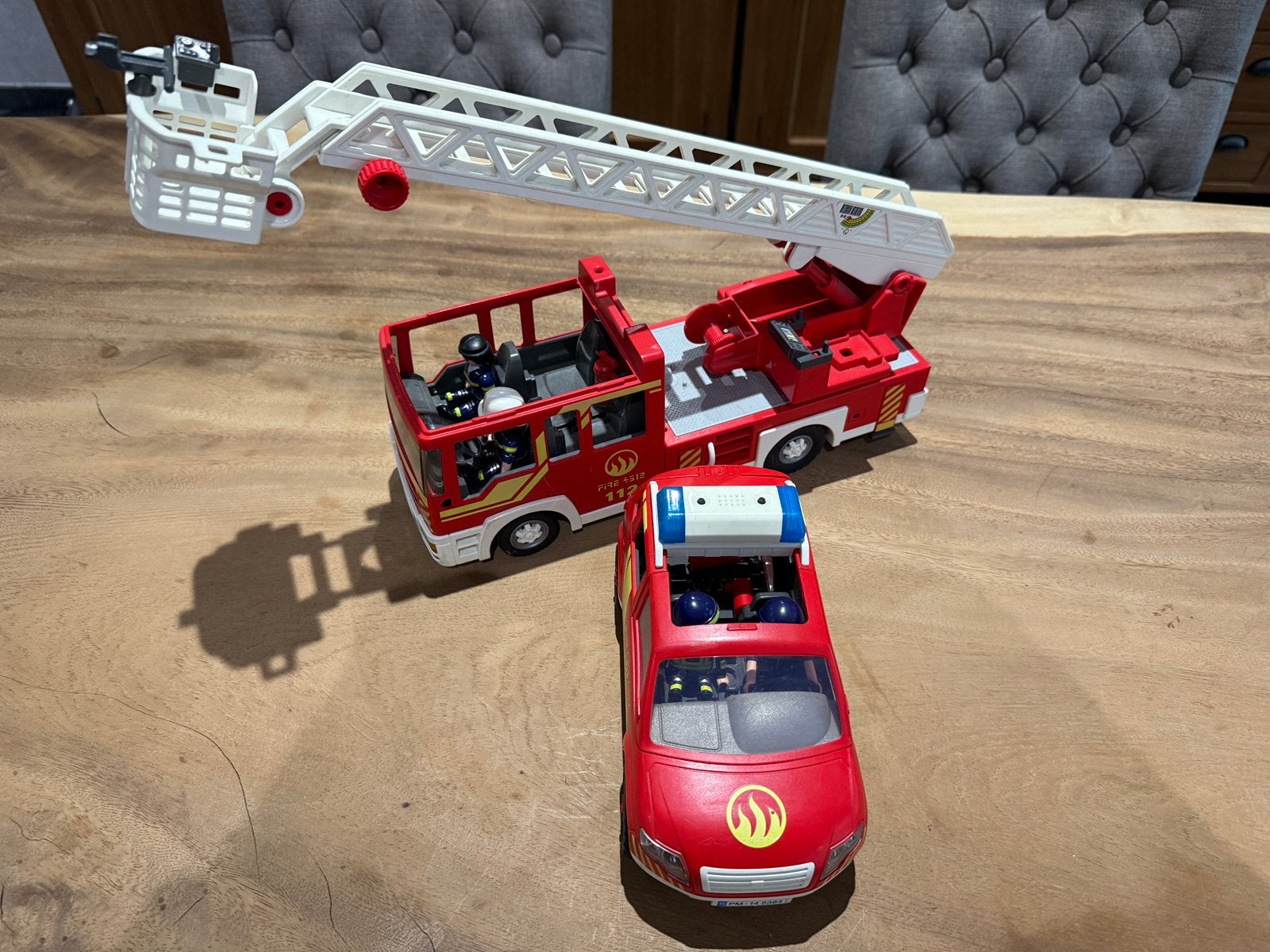Playmobil brandweerwagen, Ophalen, Gebruikt