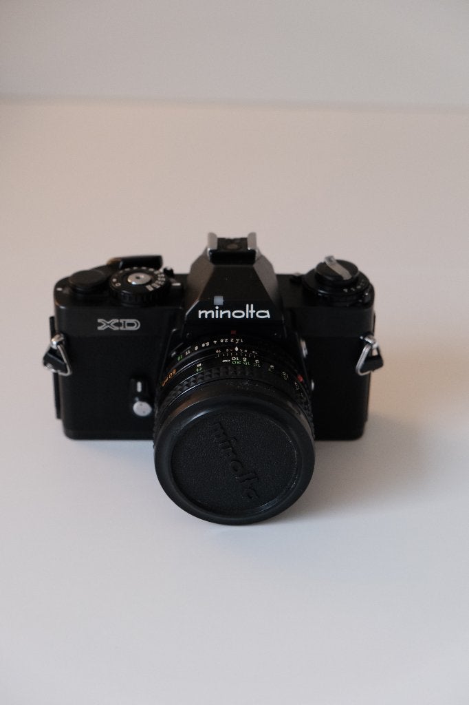 Minolta XD 35mm analoge camera zwart (japanse versie!), Ophalen of Verzenden, Zo goed als nieuw, Spiegelreflex, Minolta