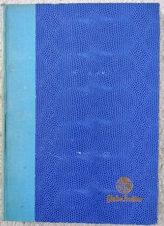 blauw vintage postzegelalbum GlobeTrotter met 16 blz., Postzegels en Munten, Postzegels | Toebehoren, Verzenden, Verzamelalbum