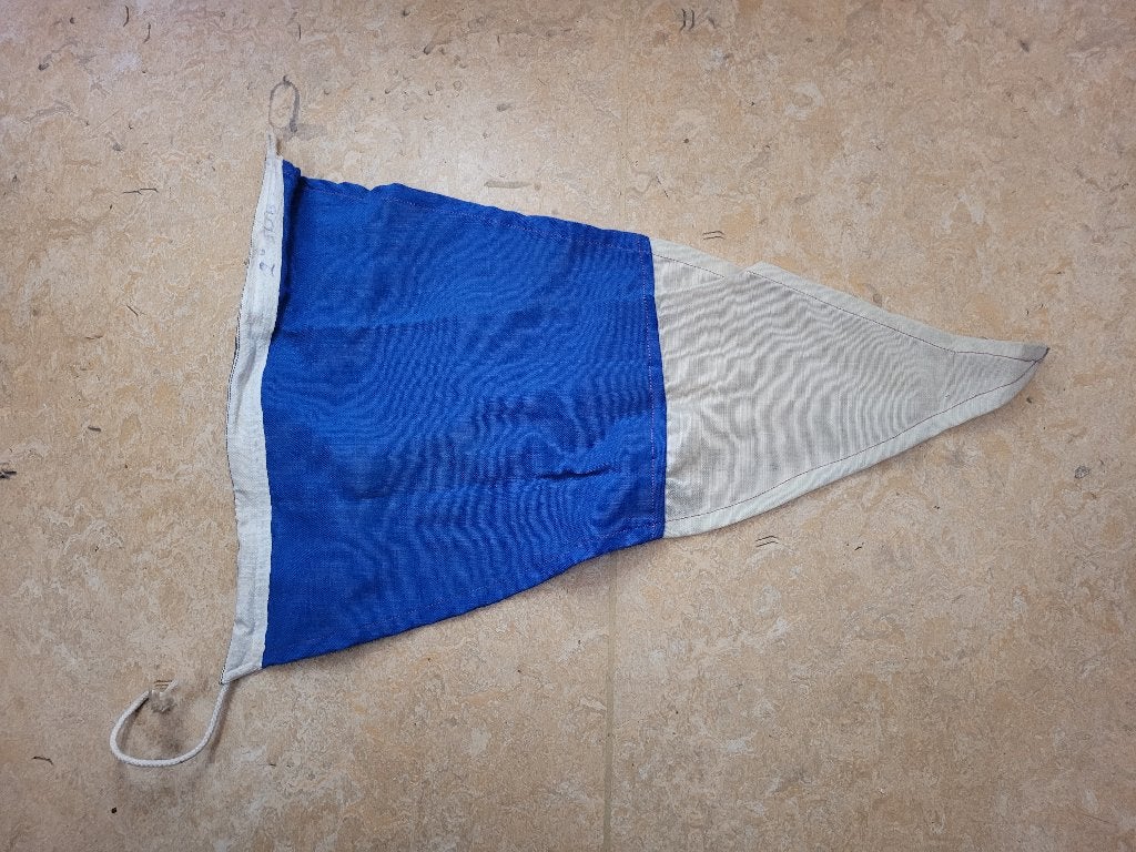 drapeau coton signalisation maritime vintage, Divers, Enlèvement ou Envoi, Utilisé