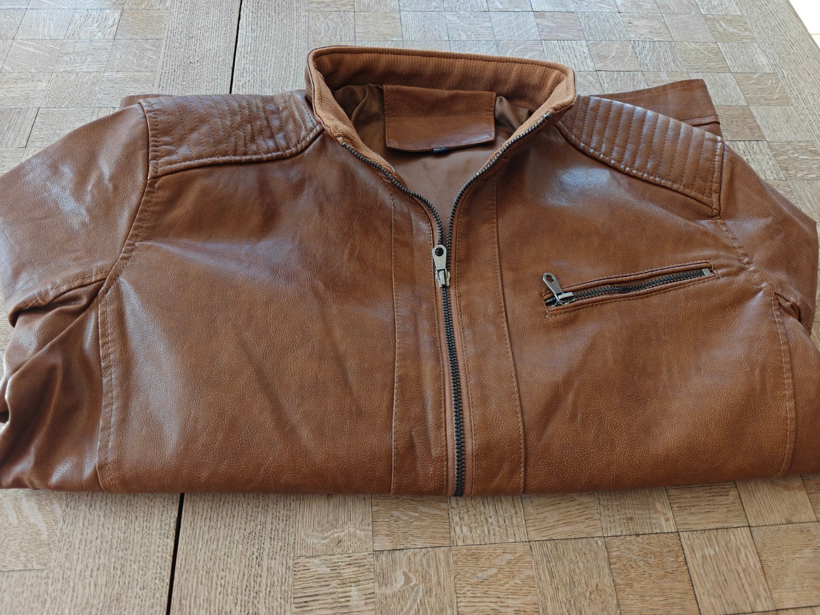 lederen jas ace large, Kleding | Heren, Ophalen, Maat 52/54 (L), Nieuw, Ace