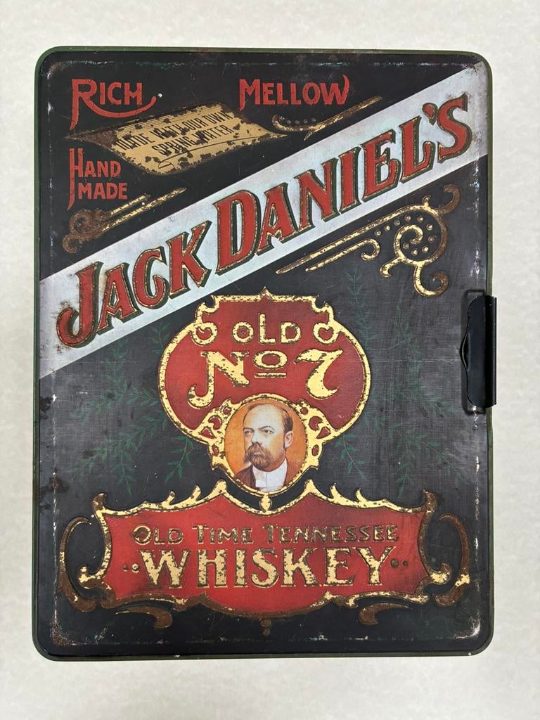 Ancienne boîte métallique Jack Daniels Old N7, Verzamelen, Blikken, Ophalen of Verzenden, Gebruikt, Overige, Overige merken