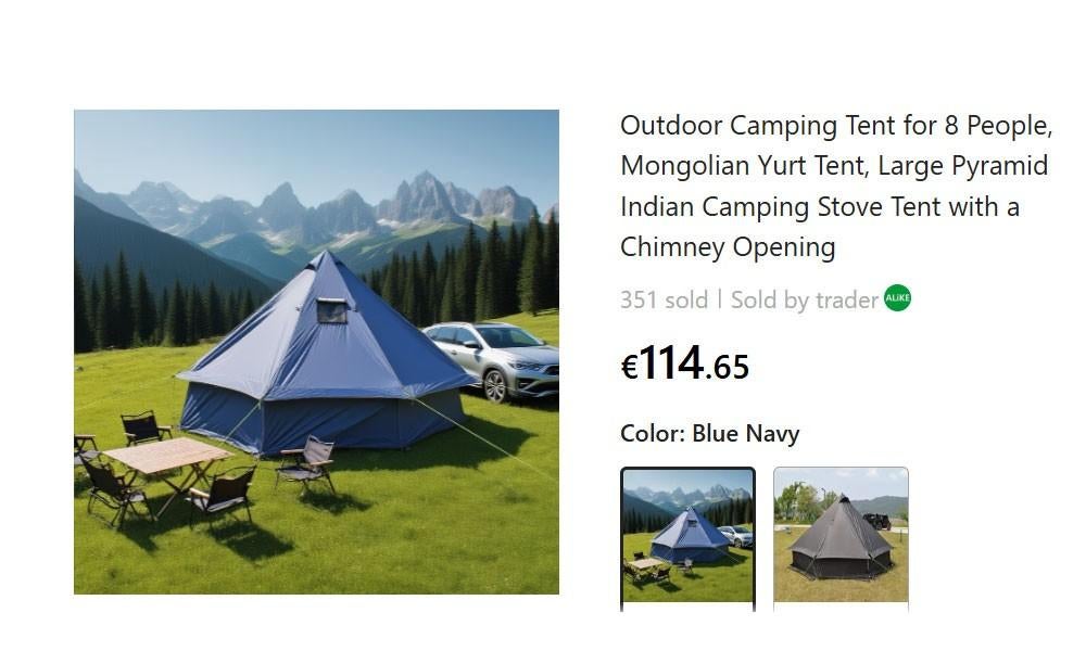 bell tent, Ophalen, Nieuw, Tot en met 2